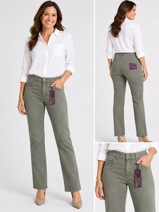 Gloria Vanderbilt Denim - ✨ NWT Gloria Vanderbilt Amanda Classic Fit Jeans Size 8 Sage Green Soft Touch